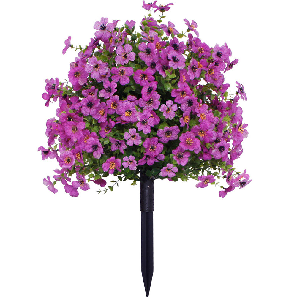 Outdoor Artificial Flowers with UV-Resistant Petals | Ground Stake Garden Decor