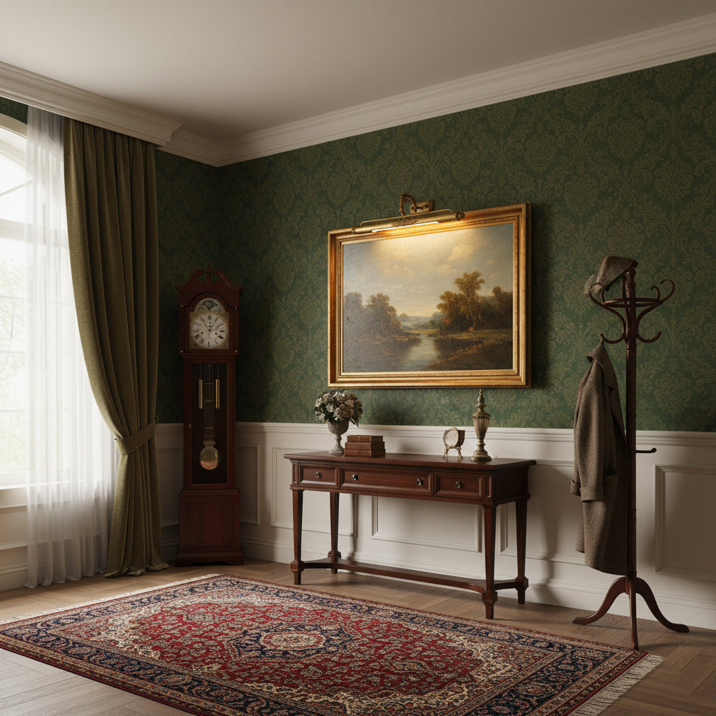 Antique Brass Picture Frame Wall Lamp with Integrated Light | Gallery Wall Art
