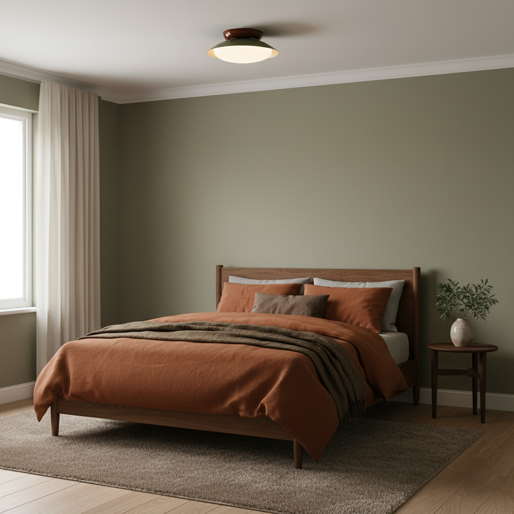 Olivea | Flush Mount LED Ceiling Light with Dome Shade, Dimmable Option for Small Spaces