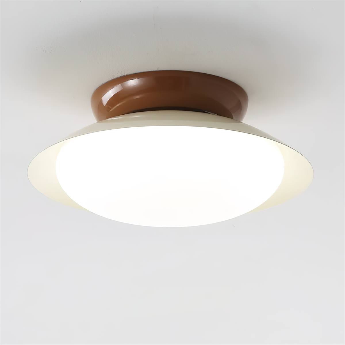 Olivea | Flush Mount LED Ceiling Light with Dome Shade, Dimmable Option for Small Spaces