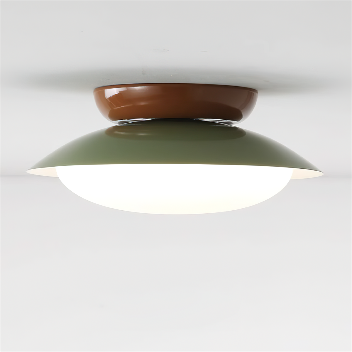 Olivea | Flush Mount LED Ceiling Light with Dome Shade, Dimmable Option for Small Spaces