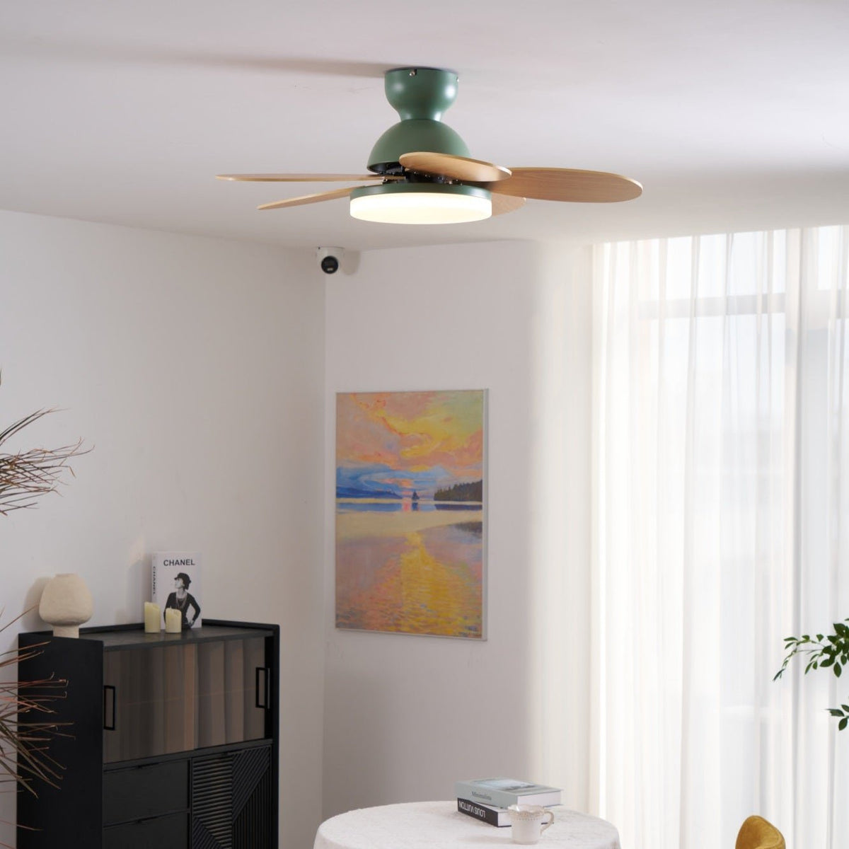 Petalux | Modern Ceiling Fan with LED Light and Remote | Quiet DC Motor for Living Rooms
