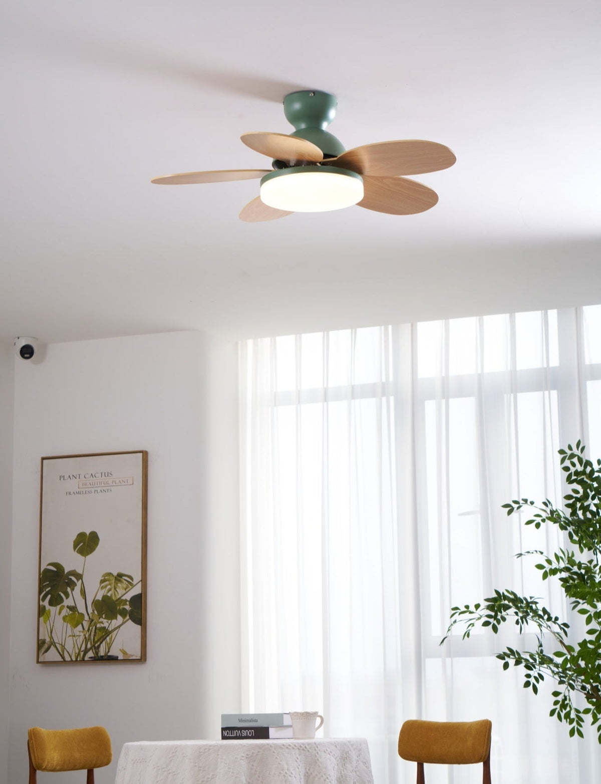 Petalux | Modern Ceiling Fan with LED Light and Remote | Quiet DC Motor for Living Rooms