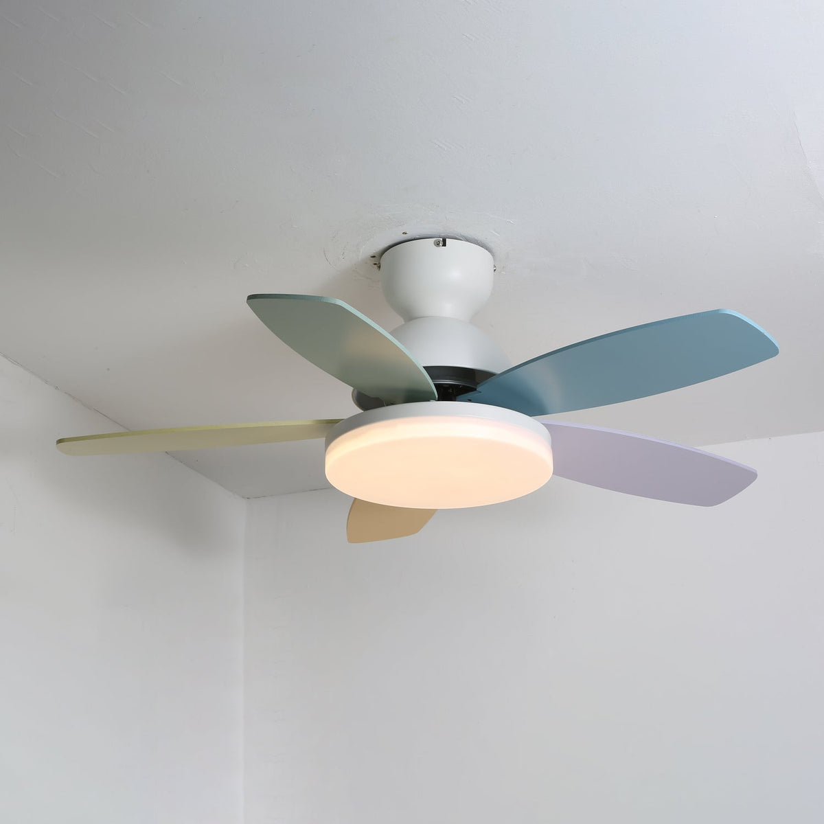 Petalux | Modern Ceiling Fan with LED Light and Remote | Quiet DC Motor for Living Rooms