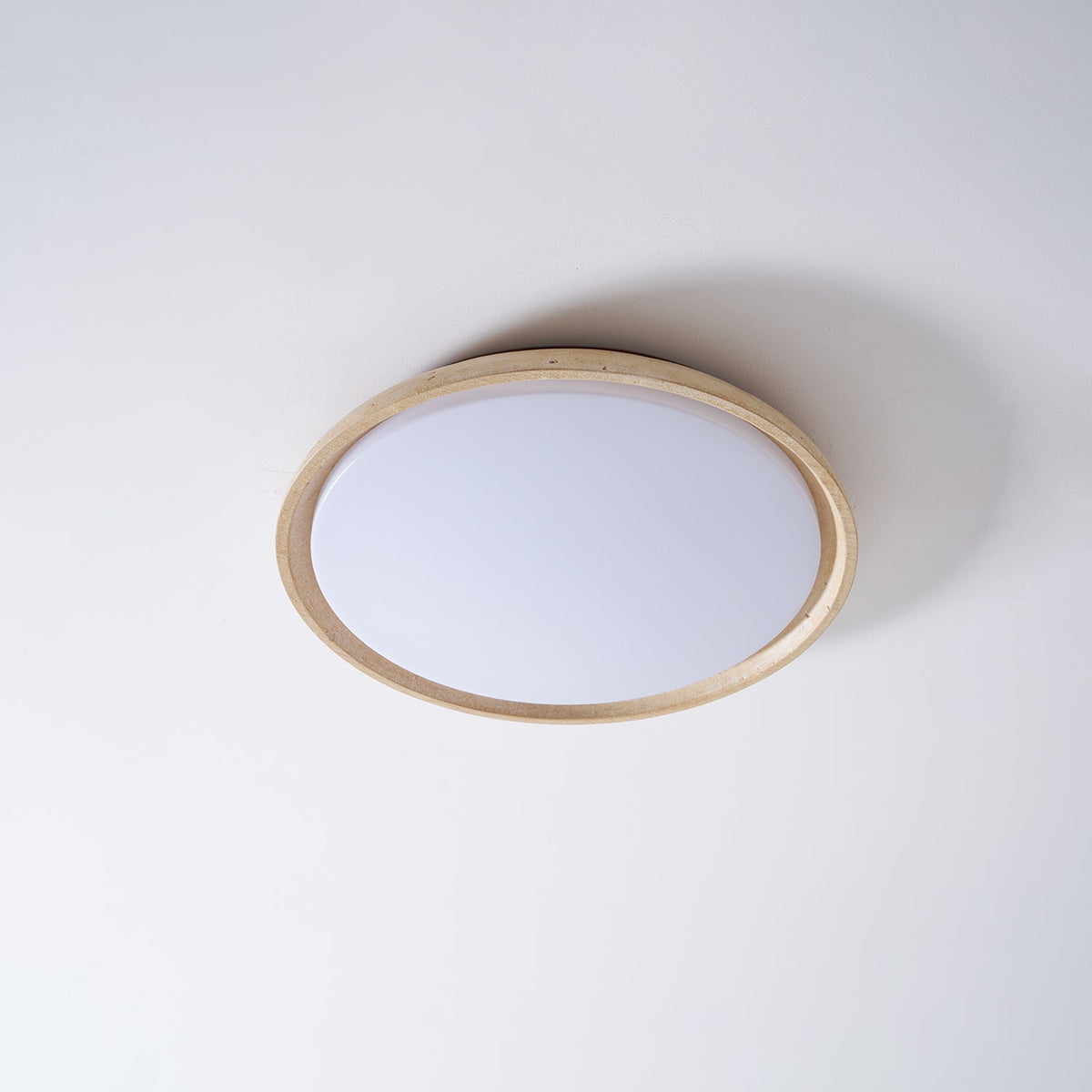 Natural Travertine Stone Ceiling Light with Warm Diffused Glow | Flush Mount