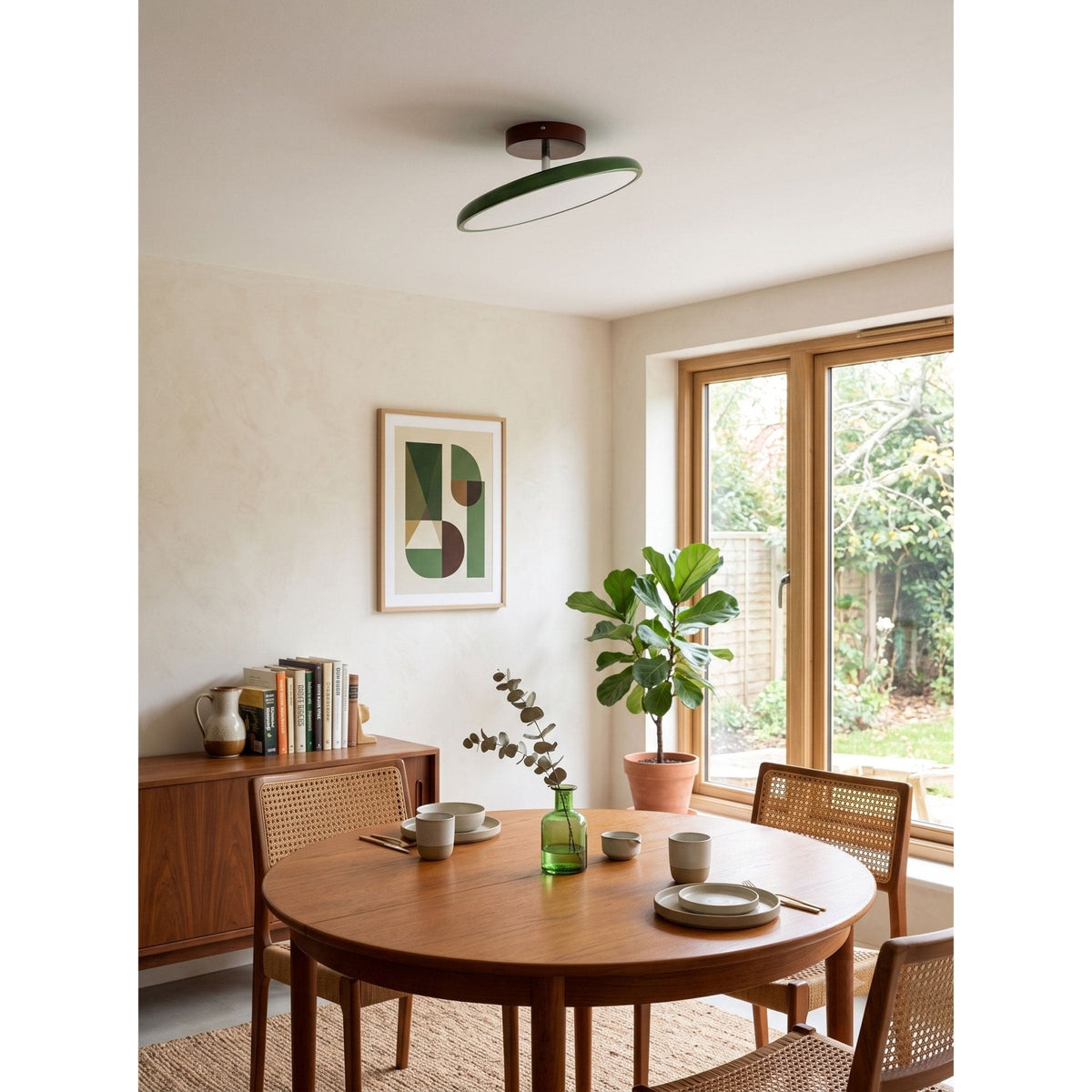 Auroradrift | Modern LED Ceiling Lamp with 270° Swivel Shade | Light for Sloped Ceilings