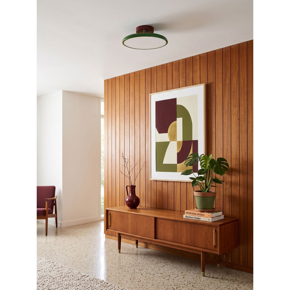 Auroradrift | Modern LED Ceiling Lamp with 270° Swivel Shade | Light for Sloped Ceilings