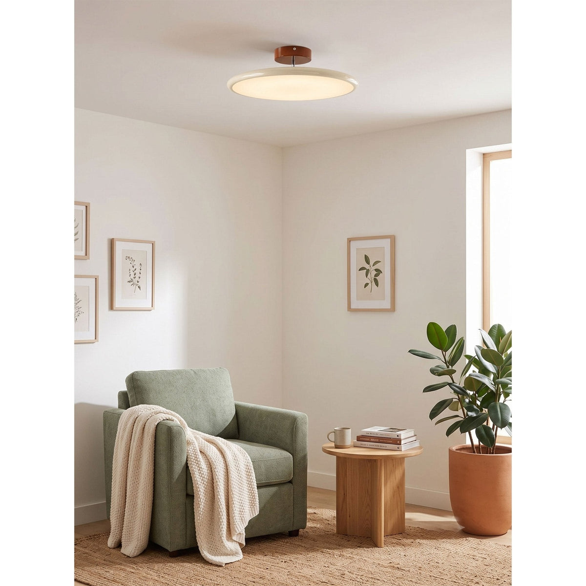 Auroradrift | Modern LED Ceiling Lamp with 270° Swivel Shade | Light for Sloped Ceilings