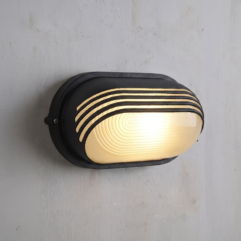 Aluminum Outdoor Bulkhead Wall Sconce with Sealed Glass | Weather-Resistant Light