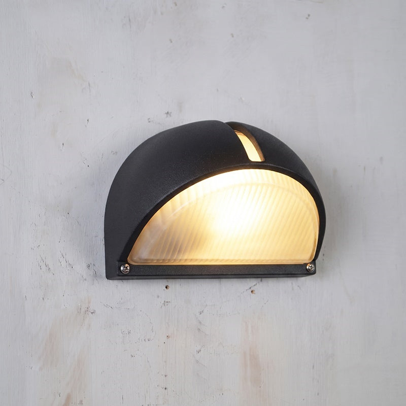Aluminum Outdoor Bulkhead Wall Sconce with Sealed Glass | Weather-Resistant Light