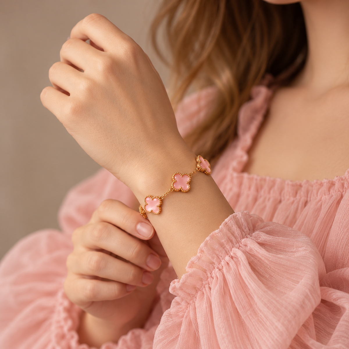 Bloom Line | 18K Gold-Plated Bracelet with Floral Design for Elegant Everyday Styling