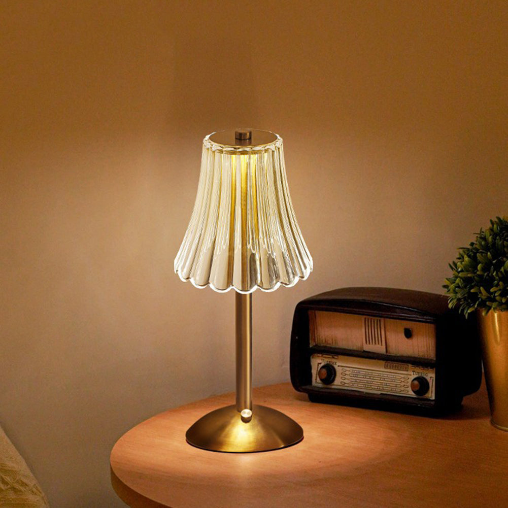 Crystal Touch Table Lamp Dimmable LED Bedside Nightstand Light