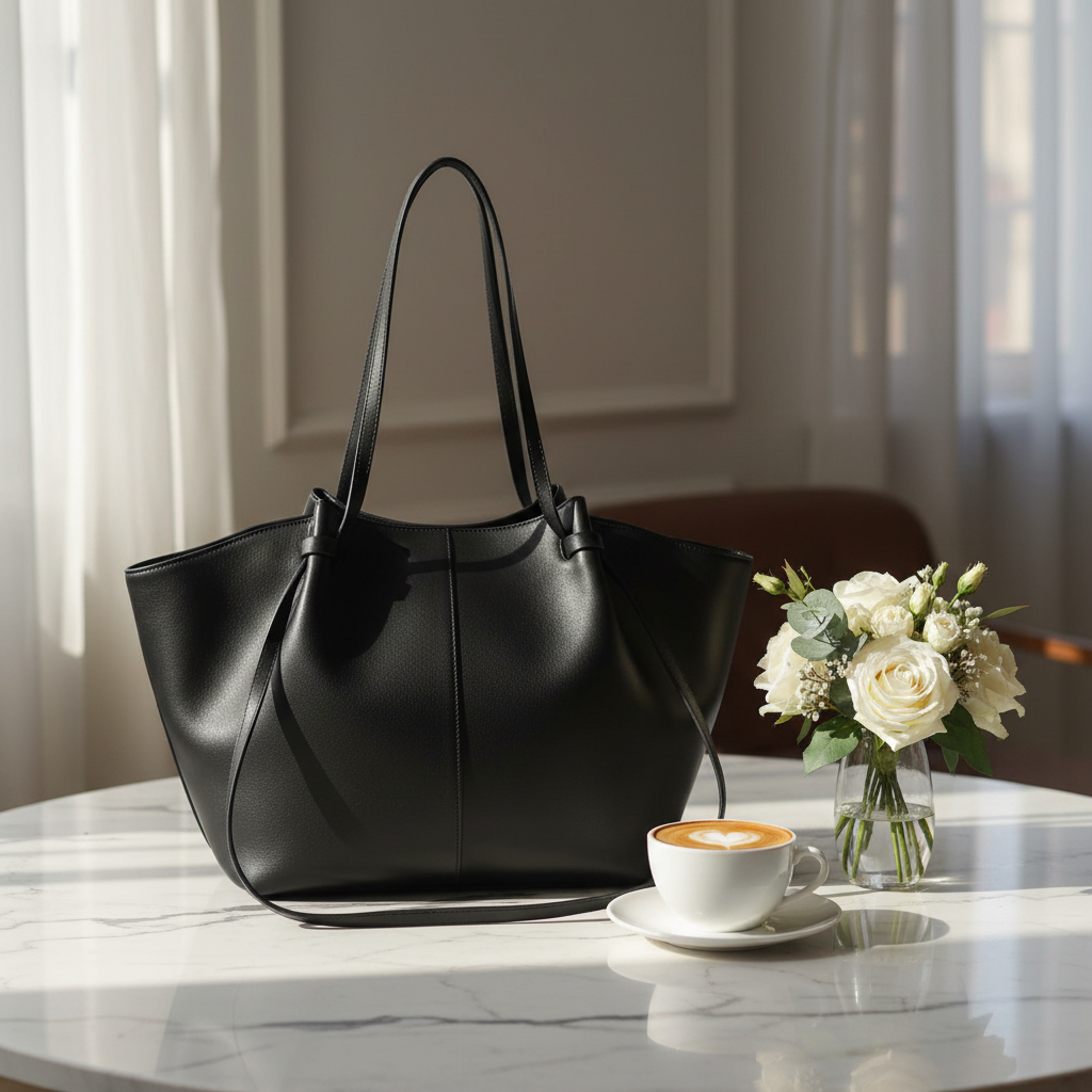 Large Tote Handbag with Zipper Spacious Shoulder Bag for Women