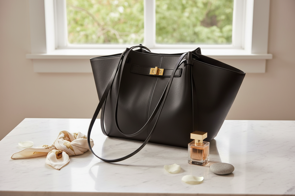 Large Tote Handbag with Zipper Spacious Shoulder Bag for Women