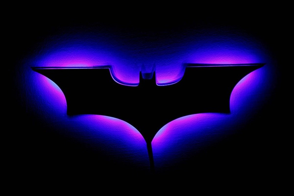 Batman LED Wall Light Dimmable Color Changing Remote Control Lamp