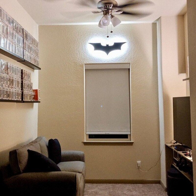 Batman LED Wall Light Dimmable Color Changing Remote Control Lamp
