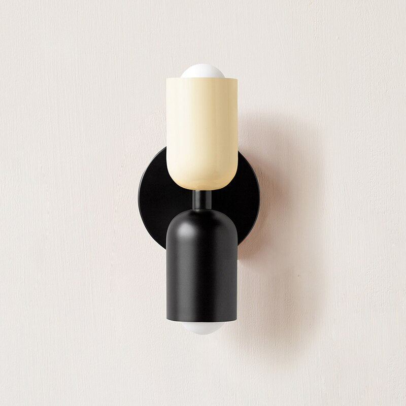 Colorful Modern Wall Sconce with Hand-Blown Glass Shade