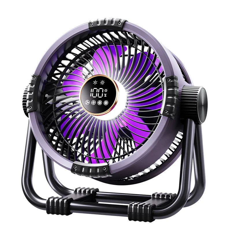 Rechargeable Camping Fan 20000mAh LED Light Power Bank with Remote