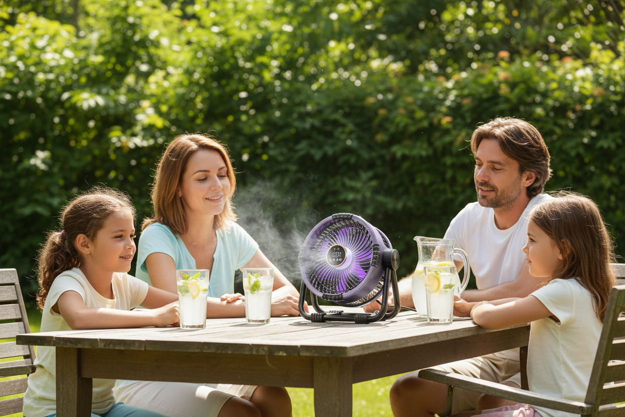 Rechargeable Camping Fan 20000mAh LED Light Power Bank with Remote