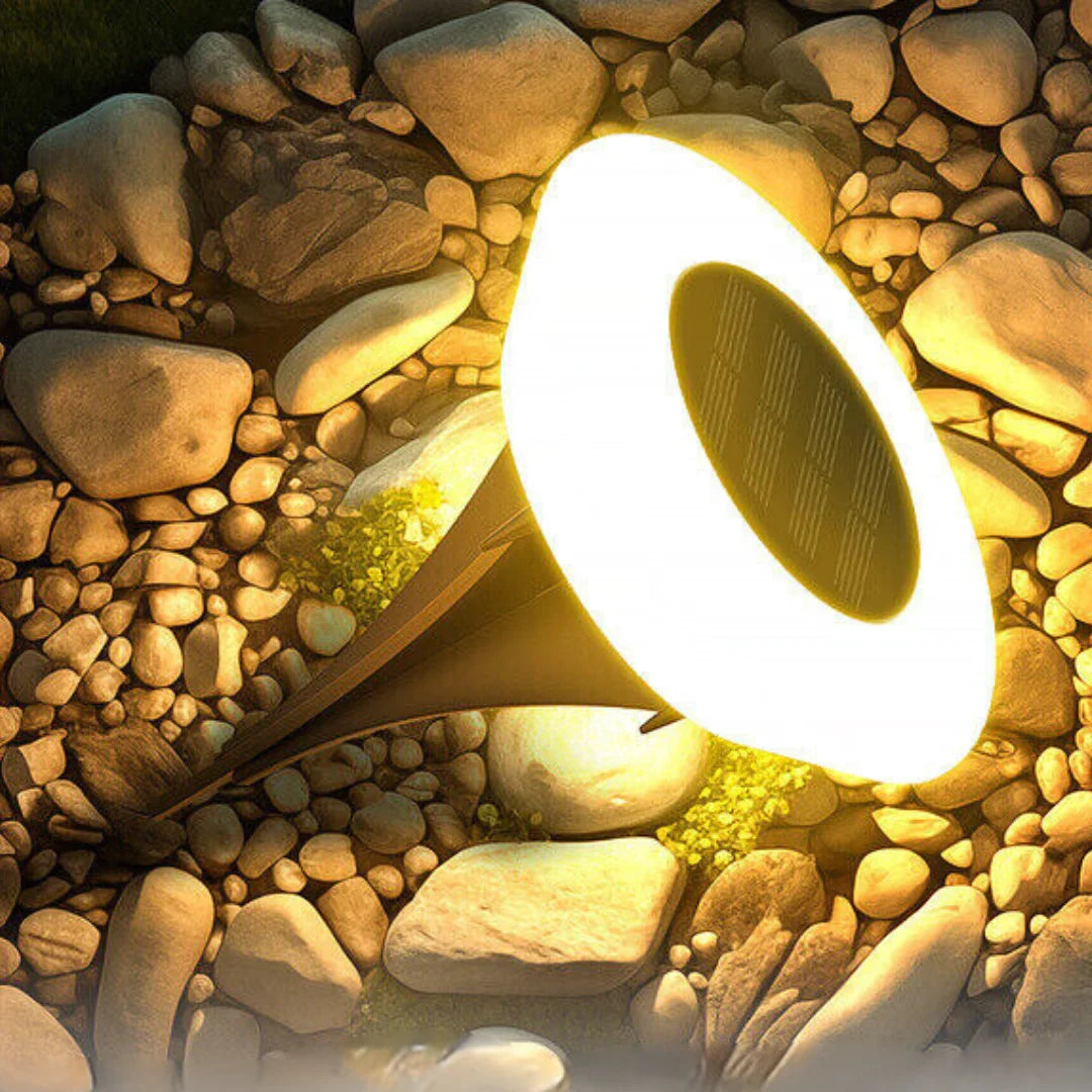Solvia | IP65 Waterproof Solar Ground Lights with 14 LEDs | Rust Proof ABS for Pathways