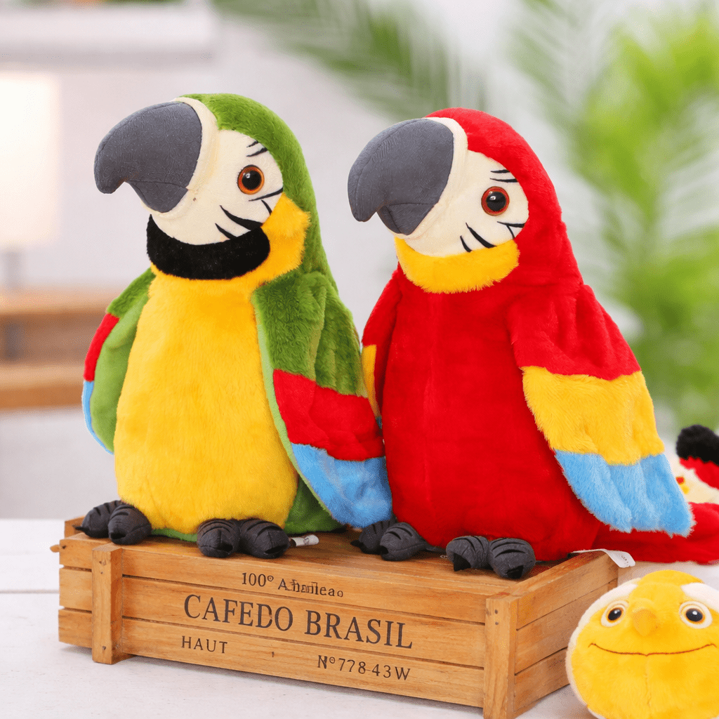 Interactive Talking Parrot Plush Toy Voice Repeating Learning Toy