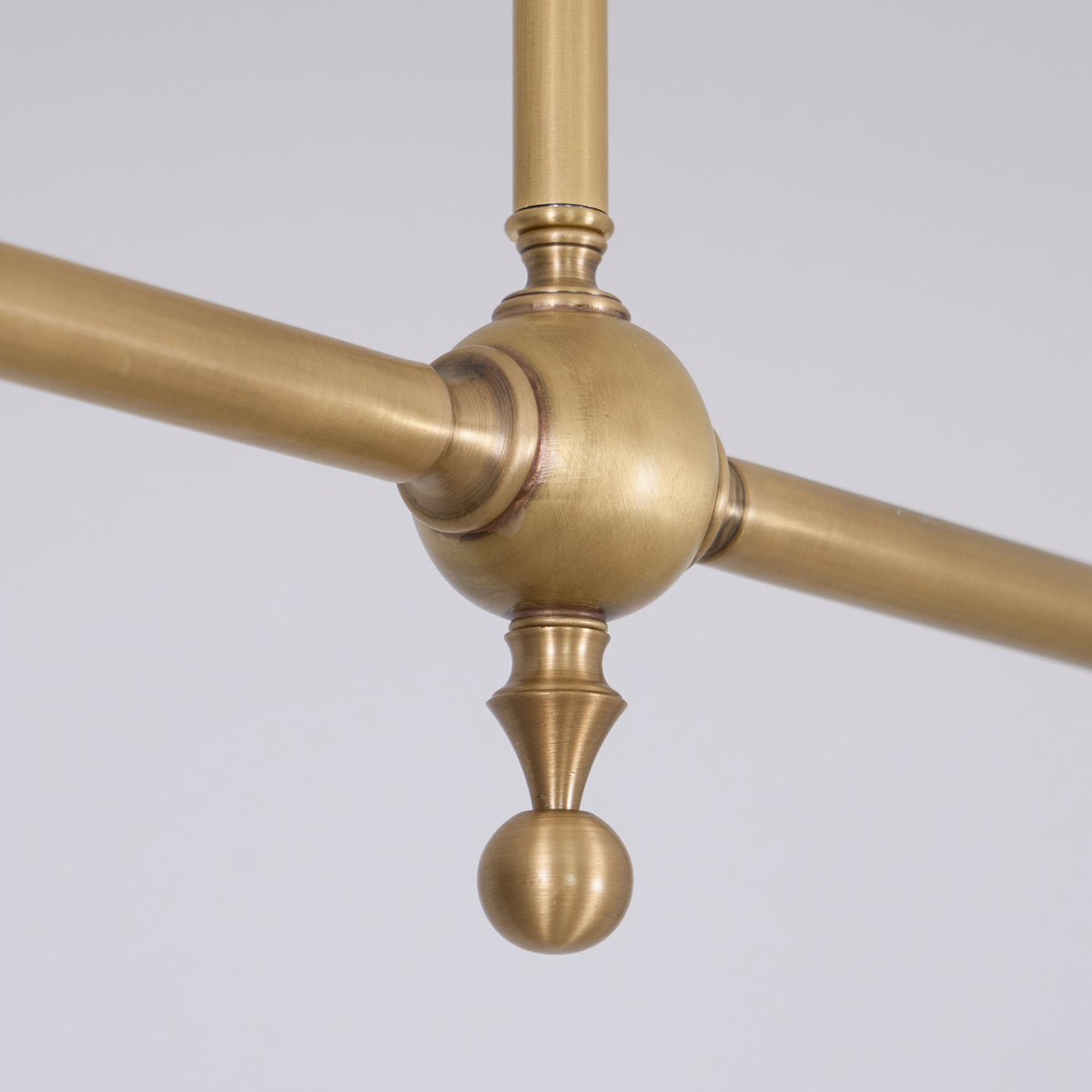 Brass Two-Head Pendant Light with Ceramic Shades | Kitchen Island Fixture