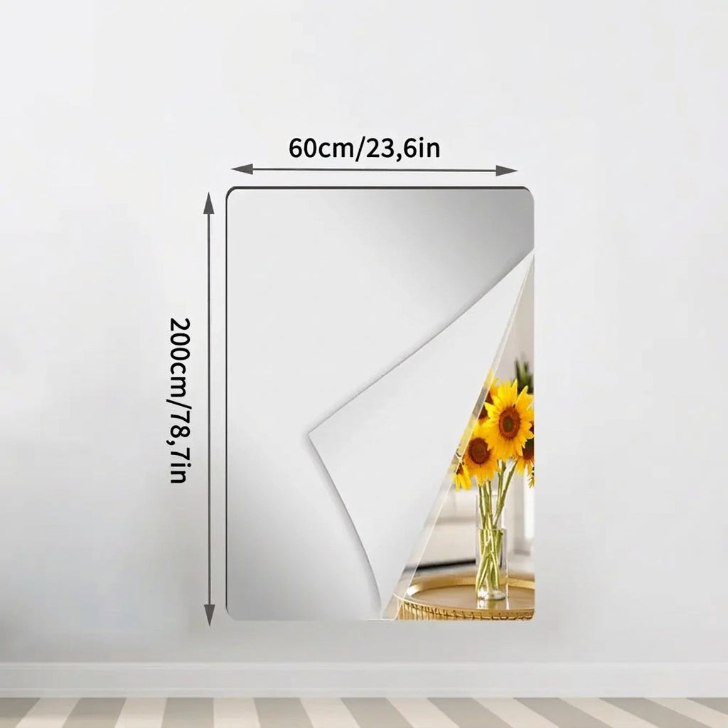 Reflexa | Shatterproof Mirror Sheet with Self-Adhesive Backing | Flexible Film for Walls