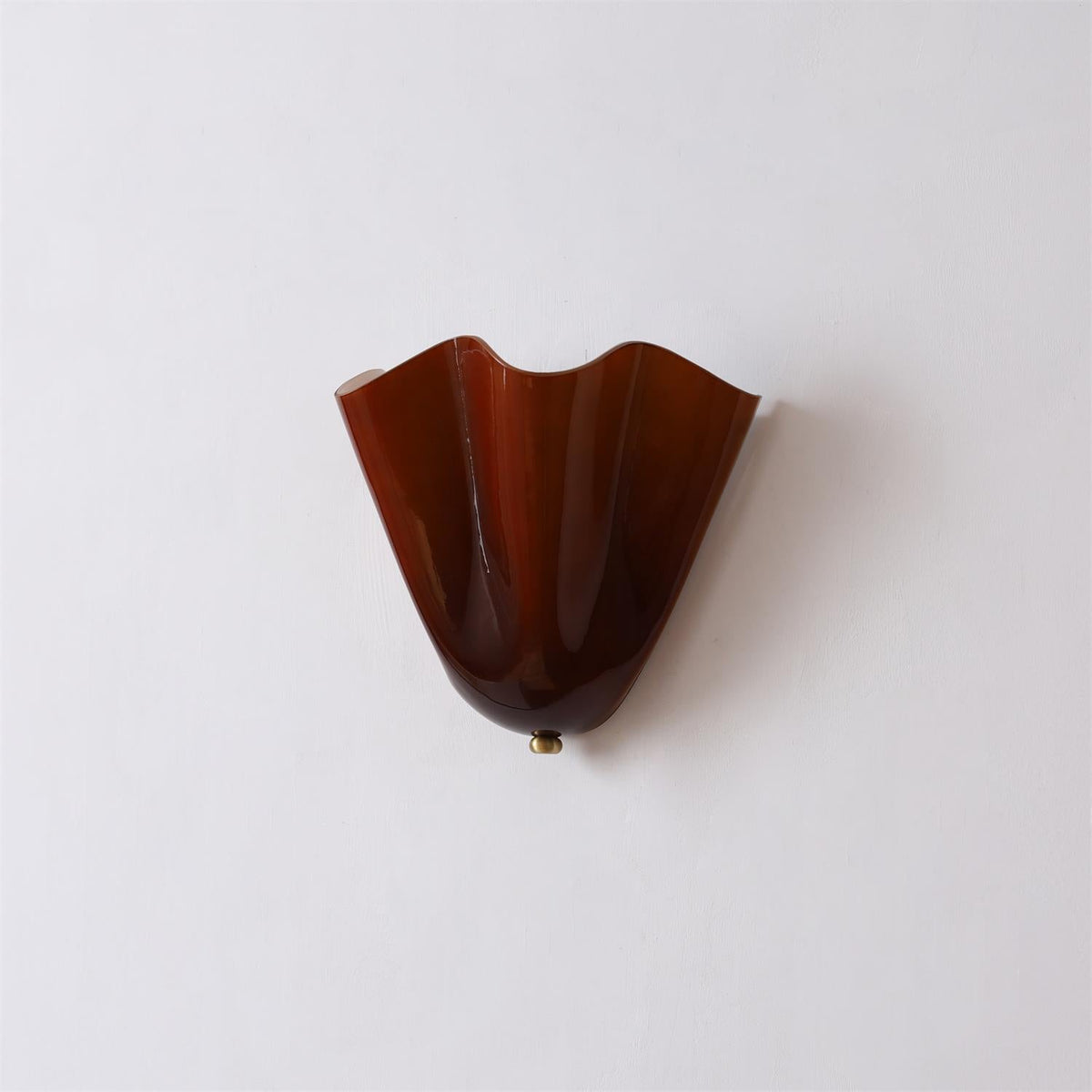 Petala | Hand Blown Glass Wall Sconce with Curved Shade, Dimmable Wall Lamp for Bedrooms