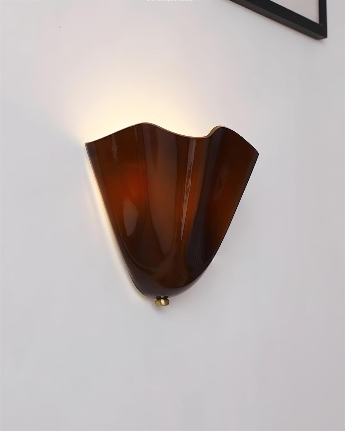 Petala | Hand Blown Glass Wall Sconce with Curved Shade, Dimmable Wall Lamp for Bedrooms