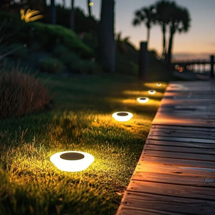 Solvia | IP65 Waterproof Solar Ground Lights with 14 LEDs | Rust Proof ABS for Pathways
