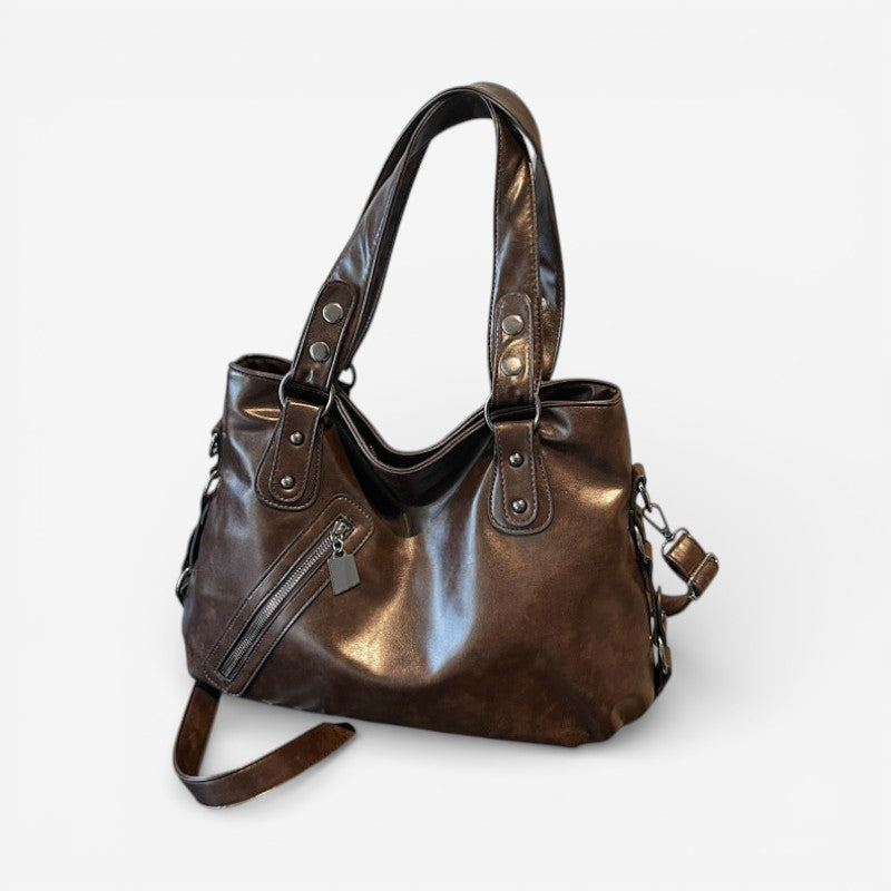 Lightweight Shoulder Bag with Zipper Adjustable Strap Everyday Bag
