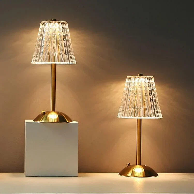 Crystal Touch Table Lamp Dimmable LED Bedside Nightstand Light