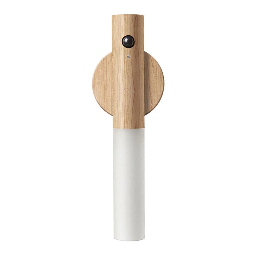 Rechargeable Wooden Wall Sconce with Motion Sensor | Cordless LED Night Light