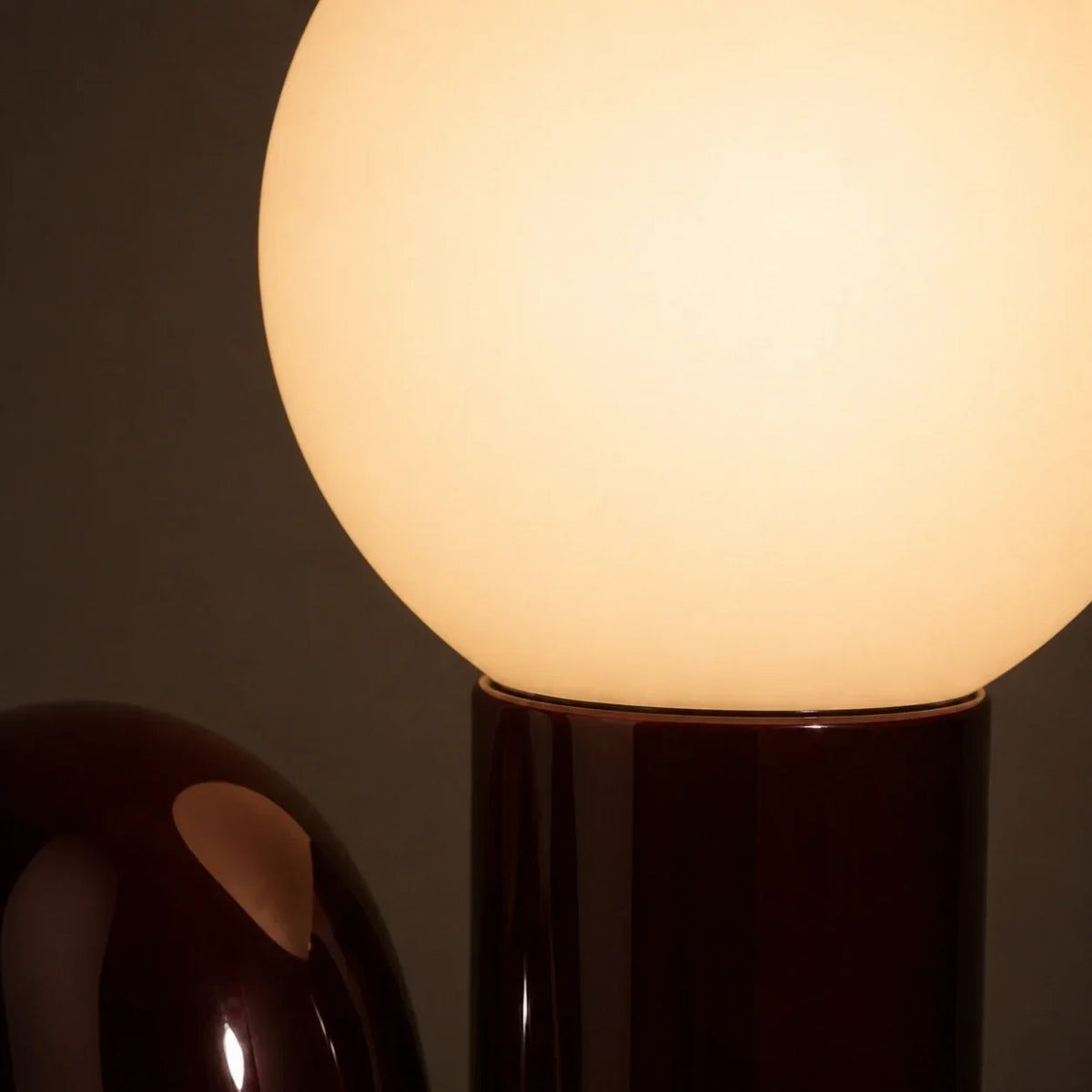 Sculptural S-Curve Table Lamp with Chrome Base | Frosted Glass Globe for Ambient Glow