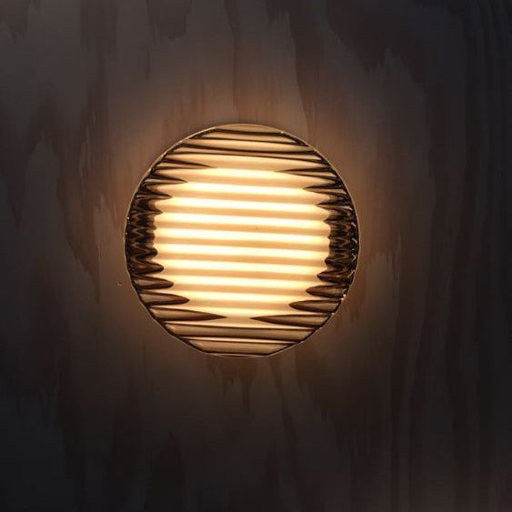 Modern Round LED Wall Light Milk Glass Wall Sconce Lamp