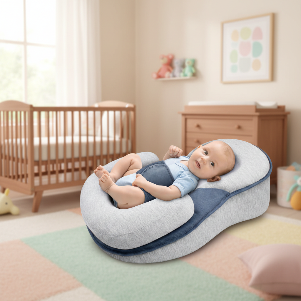 Anti Reflux Baby Lounger Elevated Infant Sleep Positioner Cushion