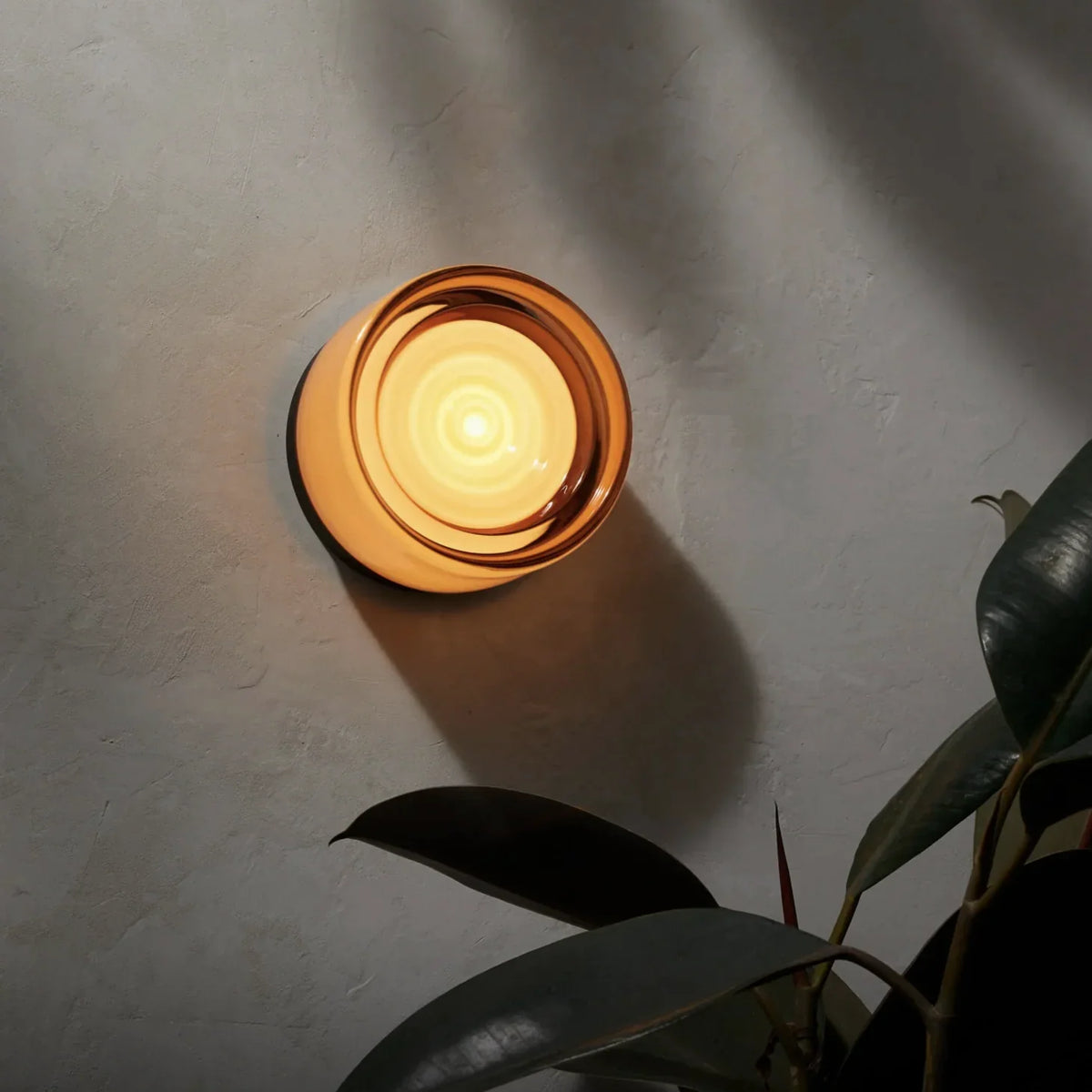 Textured Acrylic Wall Sconce with Dimmable LED Option | Dimple or Ripple Shade Light