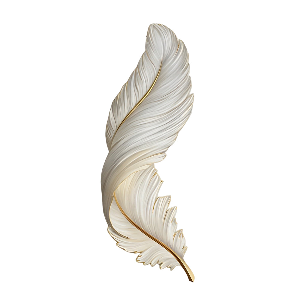 Feather LED Wall Art Lamp USB Remote Control Decorative Wall Light