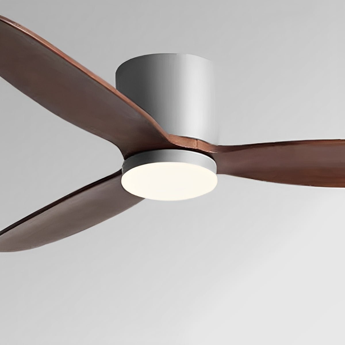 Modern Nordic Wood Ceiling Fan Light 6-Speed DC LED 3CCT