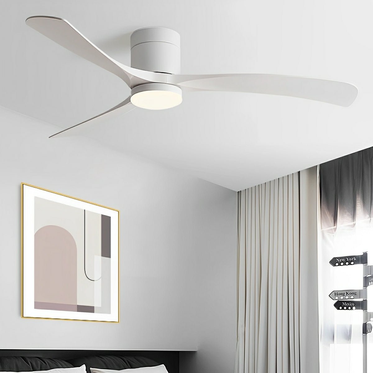Modern Nordic Ceiling Fan Light 6-Speed DC LED 2400LM Remote 3CCT