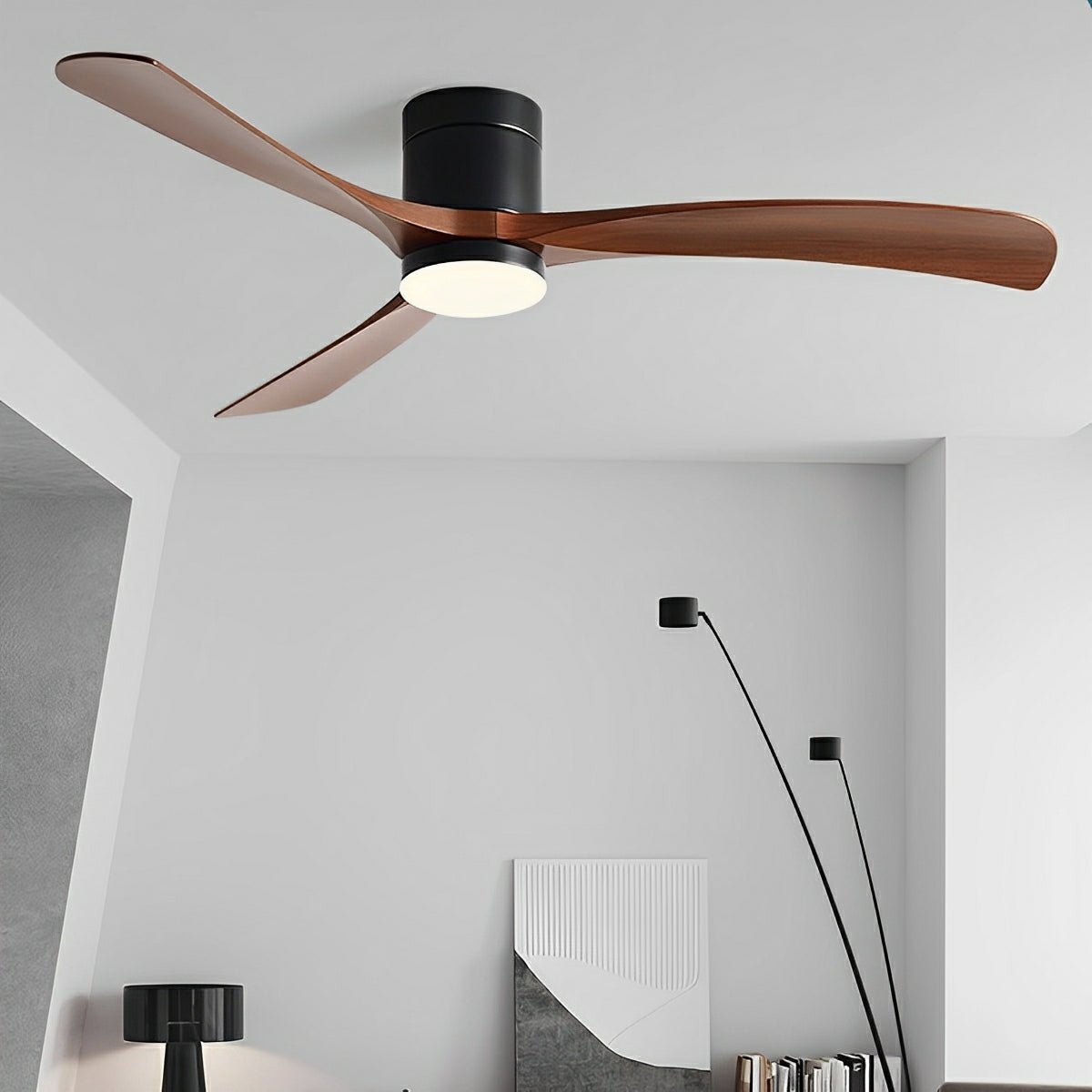Modern Nordic Ceiling Fan Light 6-Speed DC LED 2400LM Remote 3CCT