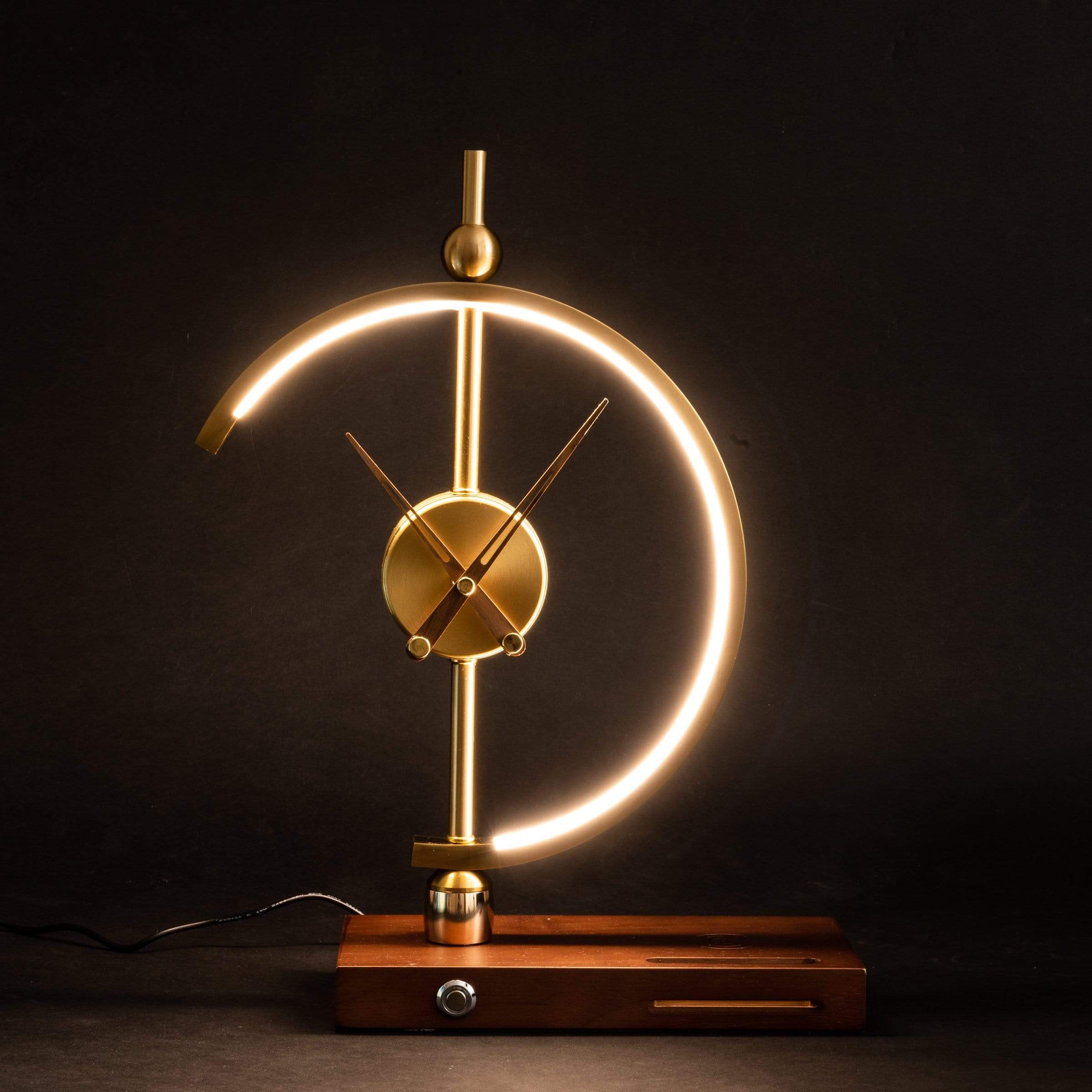 Nagoya LED Table Lamp with Clock Wireless Charging Dimmable Desk Light