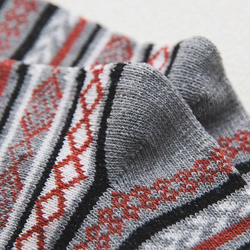 Nordic Wool Blend Socks with Scandinavian Pattern | Warm Winter Comfort