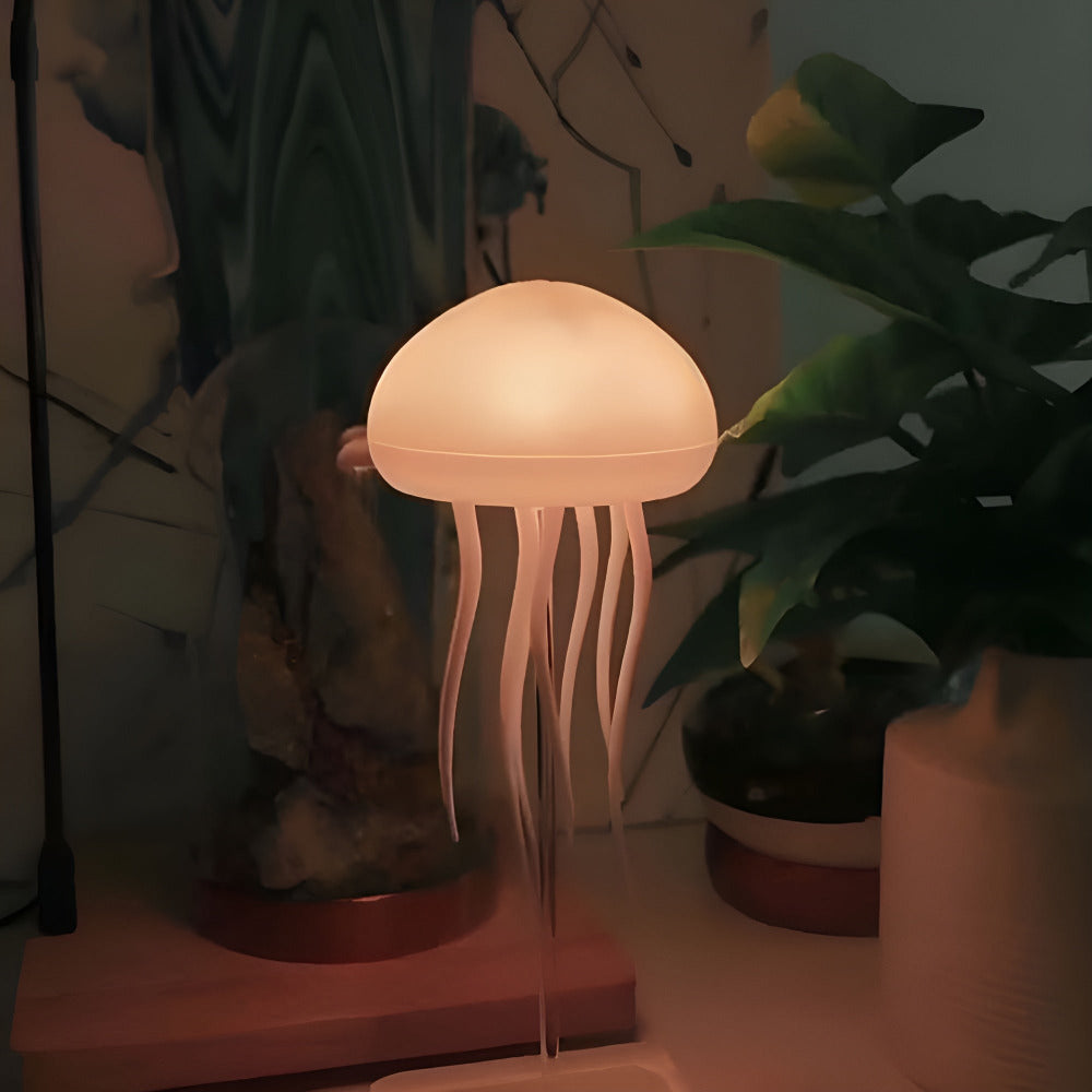 LED Jellyfish Aquarium Lamp with Moving Jellyfish – RGB Color Changing Night Light