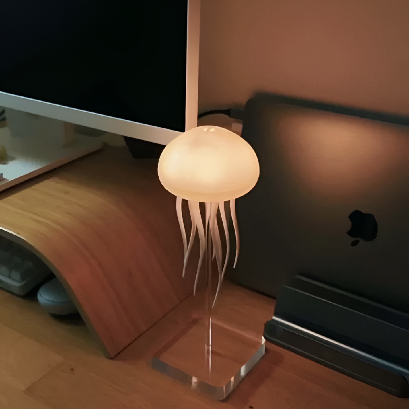 LED Jellyfish Aquarium Lamp with Moving Jellyfish – RGB Color Changing Night Light