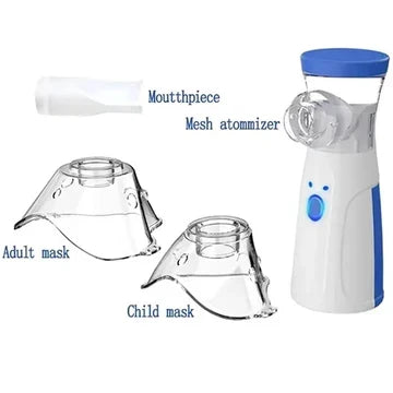 Nebora | Portable Mesh Nebulizer with Adult and Child Masks | USB Rechargeable Handheld