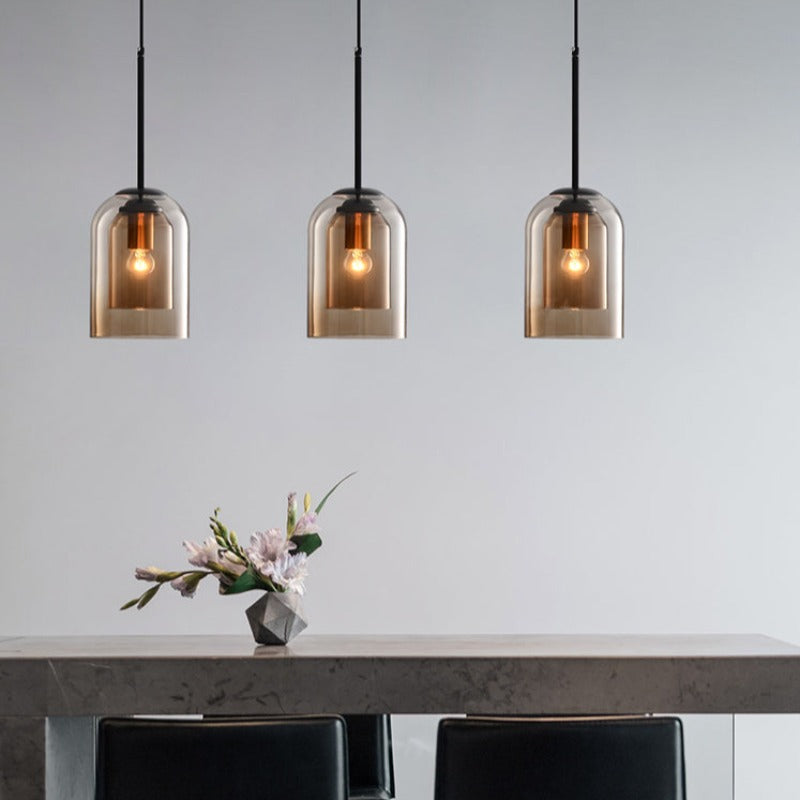 Colored Glass Pendant Light Modern Hanging Ceiling Lamp Fixture