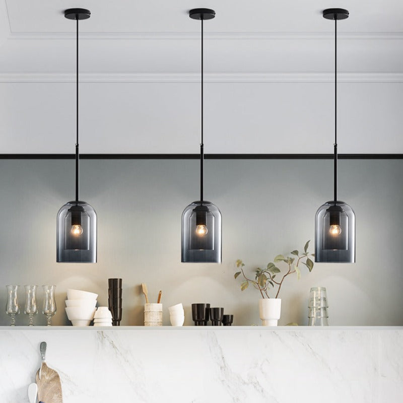 Colored Glass Pendant Light Modern Hanging Ceiling Lamp Fixture