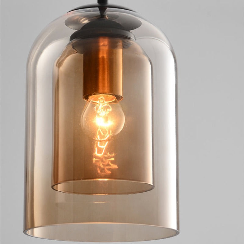 Colored Glass Pendant Light Modern Hanging Ceiling Lamp Fixture