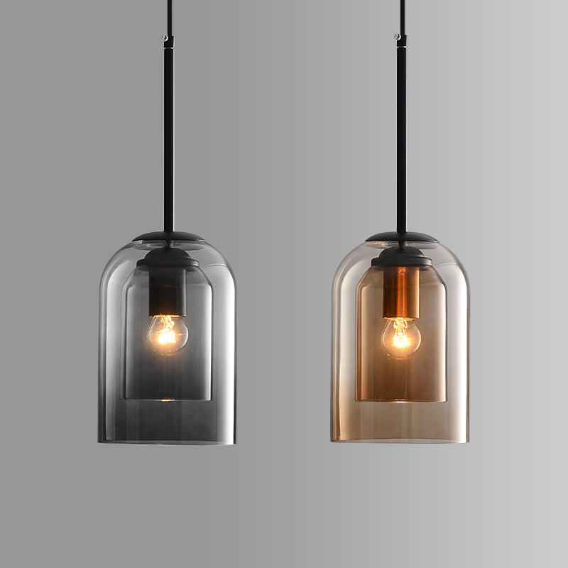 Colored Glass Pendant Light Modern Hanging Ceiling Lamp Fixture